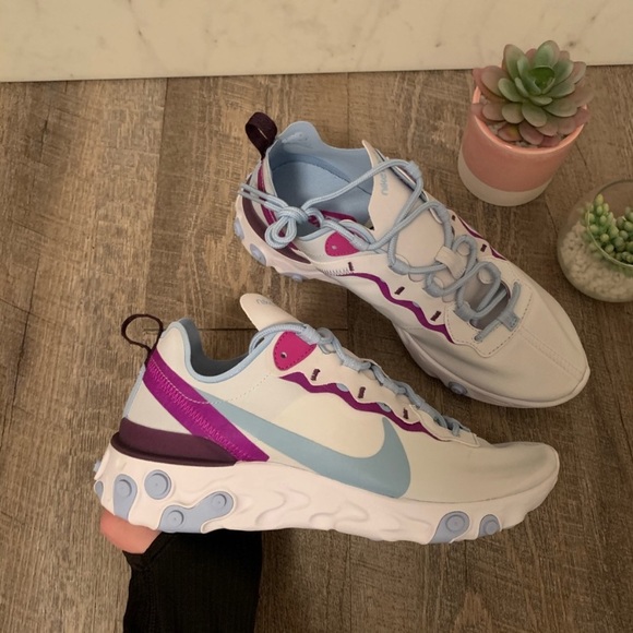 Nike React Element 55 Psychic Blue - Picture 7 of 8
